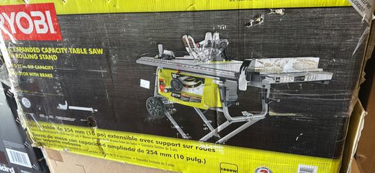 Ryobi 10” expanded table saw with stand $300