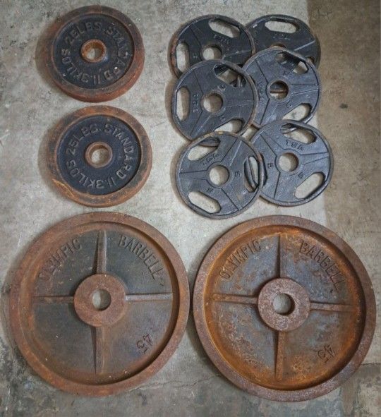 Iron Barbell Weights Lifting Plates