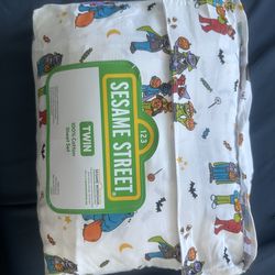 Sesame Street twin bed sheets pillow cases