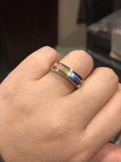 Rainbow ring 925 size 8... $25
