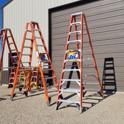 $150 each new Werner 10' double sided twin step ladders 375 pound rated