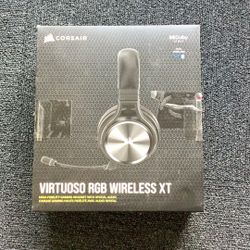 CORSAIR VIRTUOSO RGB WIRELESS XT Multiplatform Gaming Headset With Bluetooth - Dolby Atmos - Broadcast Quality Microphone - iCUE Compatible- PC, Mac, 