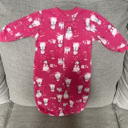 Baby Girl Fleece Sleepsack Pajama Lot Fits 0-9 Months