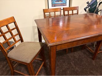 Table & Chairs (6). Bar height.