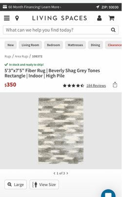 Living spaces rug