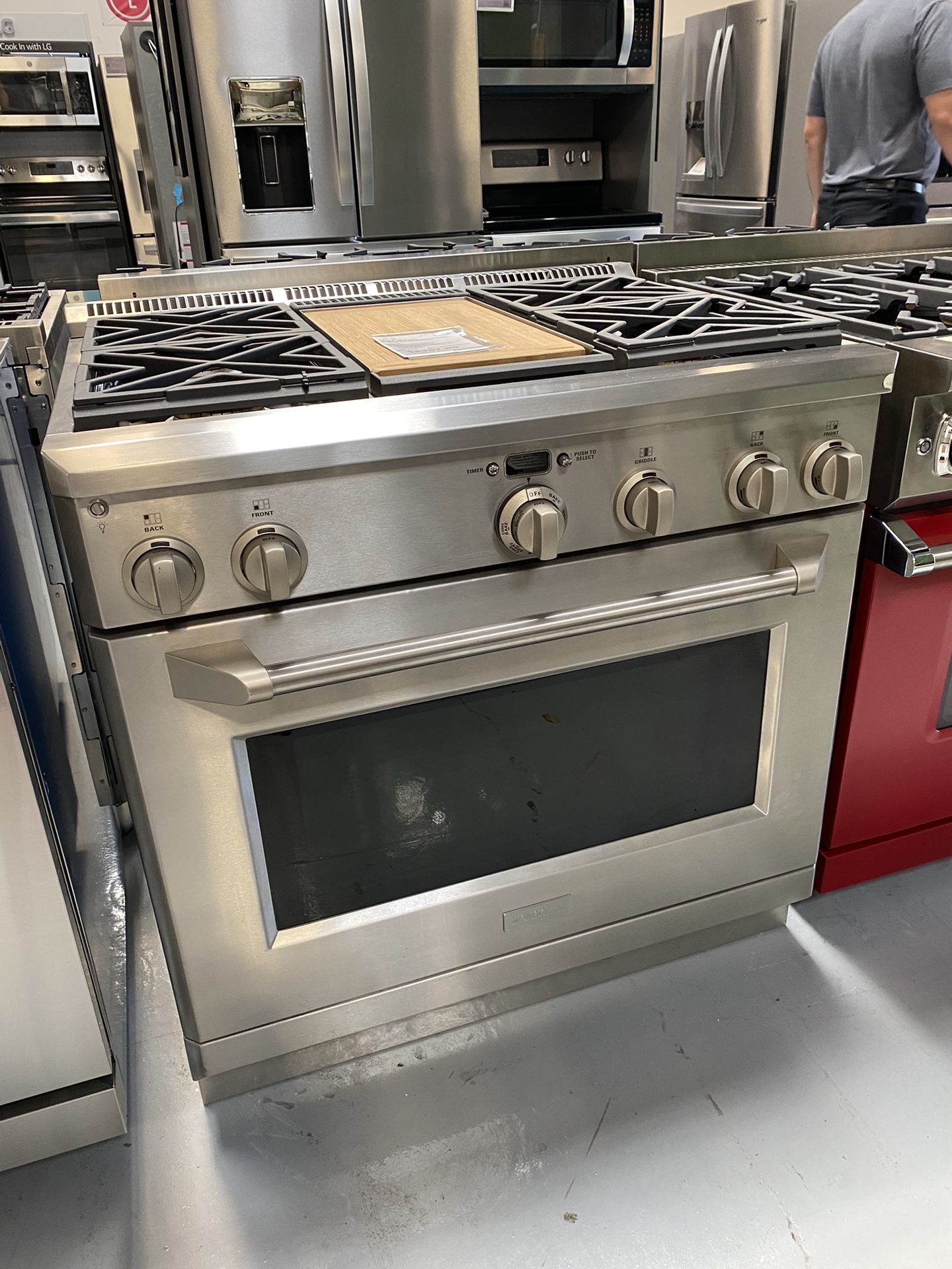 GE Monogram Stainless Steel 36” All Gas Professional Range With 4 Burners