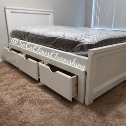 Twin Bed And Drawers And Mattress 