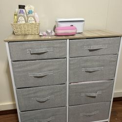 8 Drawer Fabric Storage Dresser