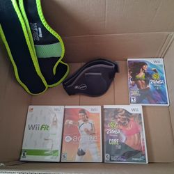 ​Wii Fitness Bundle - Wii Fit, EA Sports Active, & Zumba (with Straps/Belts)