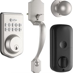 NEW Smart Keyless Entry Door Lock Set w/ Handle, Electronic Keypad Deadbolt with Lever Handle, with Auto Lock Front Back $30 (Retail $89.99)