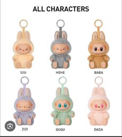 Popmart authentic have a seat plush pendents each