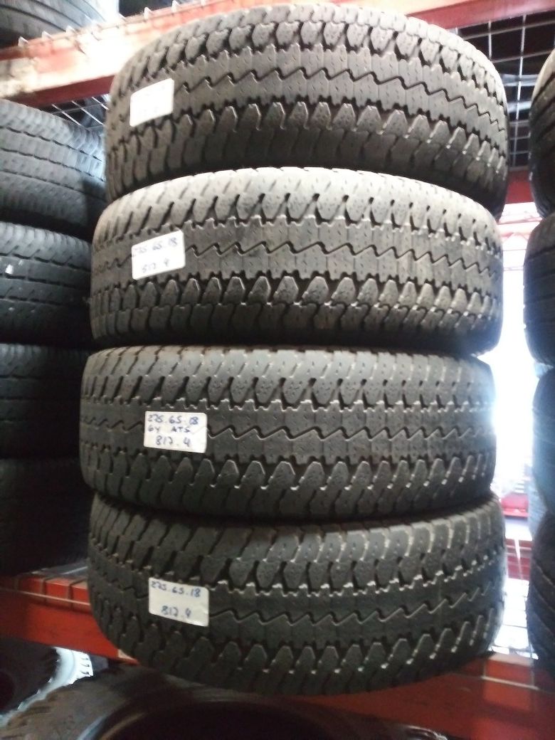 P275/65R18 GOODYEAR WRANGLER ATS 275/65R18 MATCHING USED TIRES SET 275 65 18  for Sale in Fort Lauderdale, FL - OfferUp
