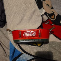 Coca Cola party tray, metal/plastic liner