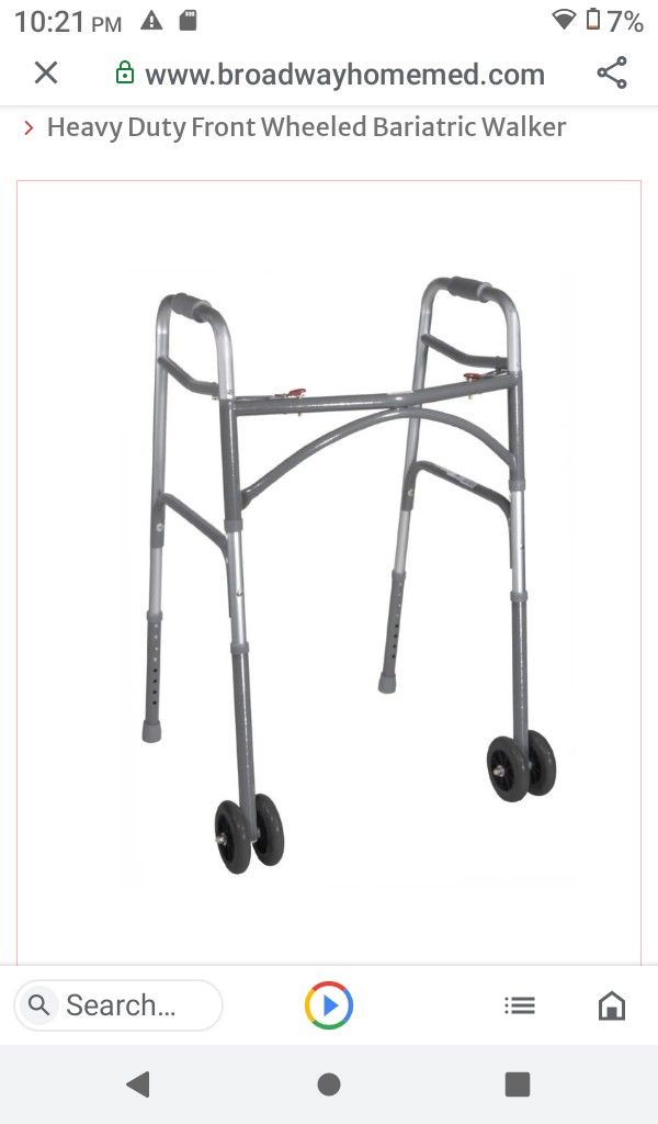 HEAVY DUTY FOLDING WALKER