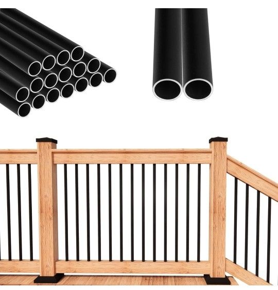 Senmit 32x 3/4 Aluminum Deck Balusters Indoor Outdoor Metal Deck