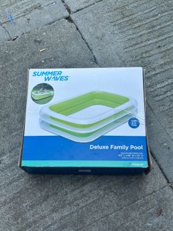 3 Summer Waves 103"x69" Inflatable Deluxe Family Swimming Pool, Green - NEW/SEALED 25$ each