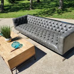 Sunpan Club Bonded Leather Sofa