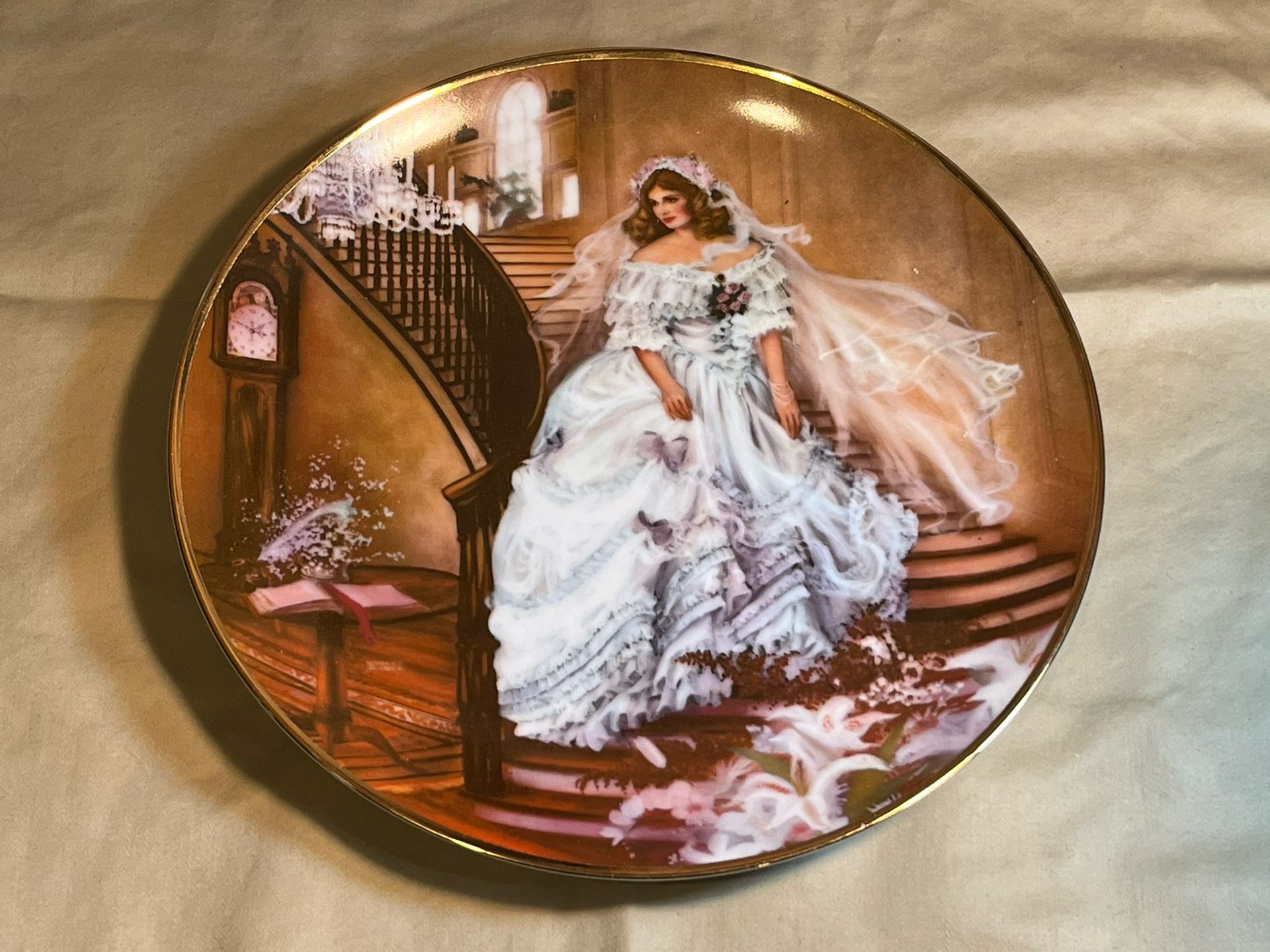 Caroline Portrayed Of American Brides Collector Plate