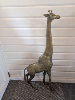 Vintage Large and Heavy 46" tall Giraffe