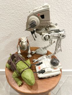 Vintage Star Wars 1(contact info removed) Kenner Lot AT-ST Imperial Scout Walker Mini Rig Dewback TaunTaun