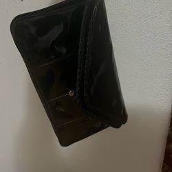 Black Patent Leather Clutch Bag. OBO