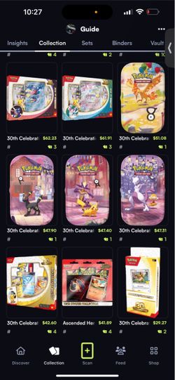 Pokemon 30th celebration Inventory