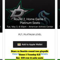 Dallas Starts Vs Seattle Game 1 Rounds 2 Playoffs Food And Drinks