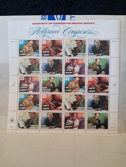 Hollywood Composers 1999 33-Cent (Full Sheet of 20) USPS Stamps