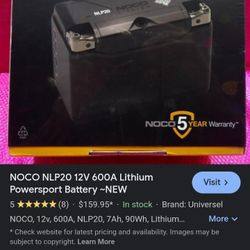 Noco Lithium Battery 12 V Not A Car Battery For A Scooter ATV 