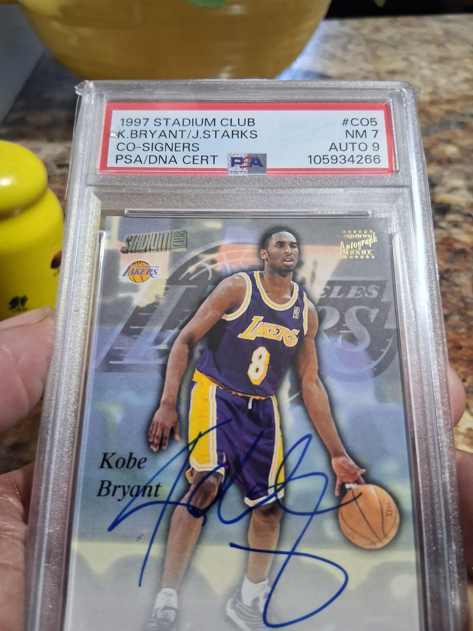 Rookie Kobe Bryant and John Starks Cosigners Autographed Card