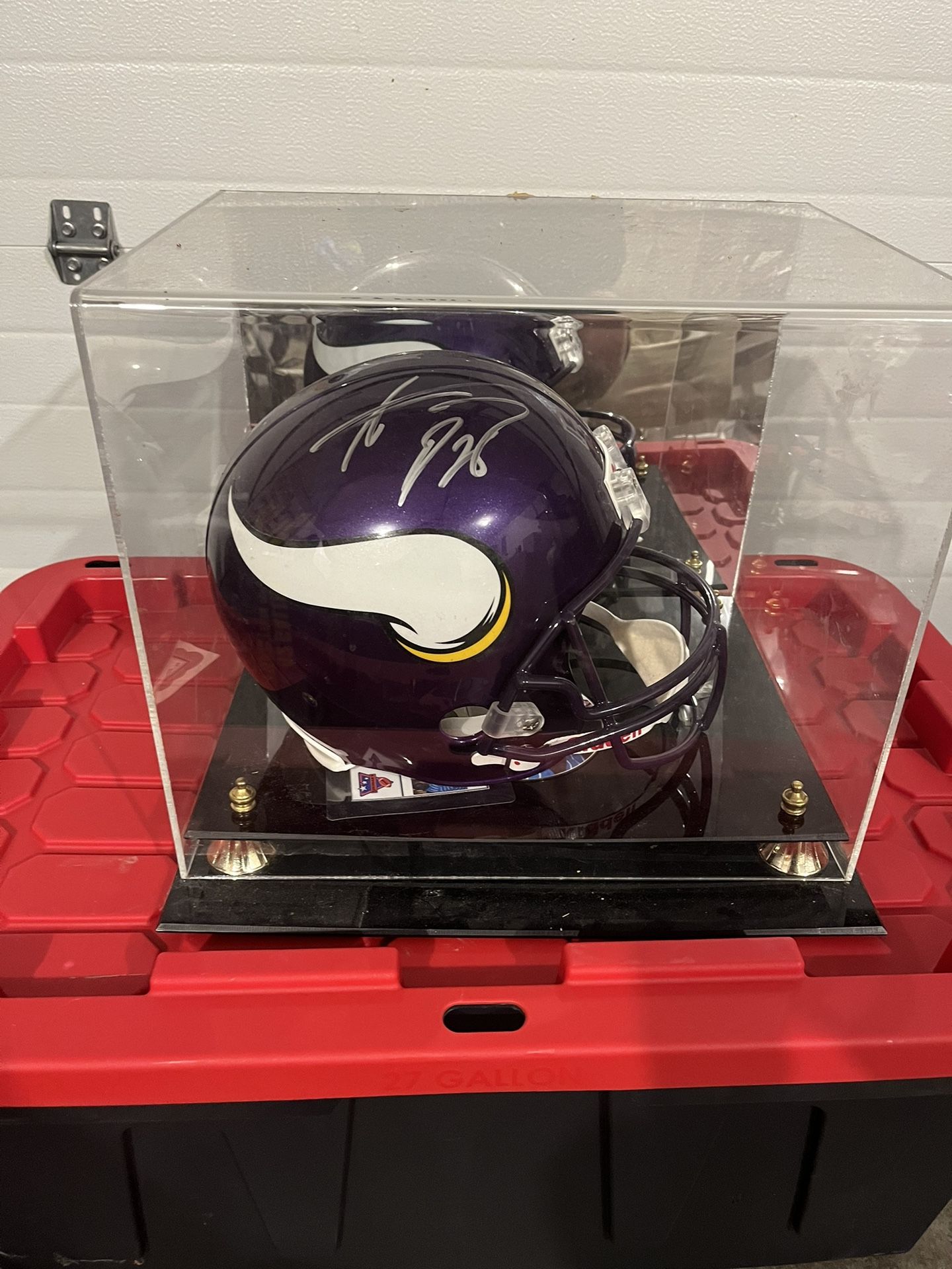 Adrian Peterson signed helmet
