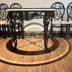 Glass Dining Table And 4 Chairs