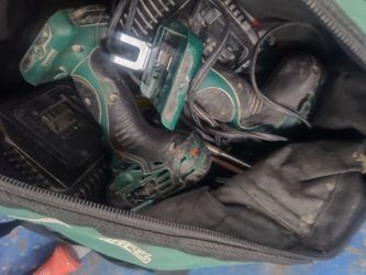 Masterforce pair drills regular and impact 2 chargers and 3 batties
