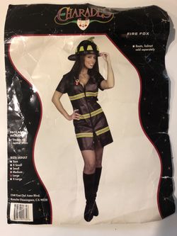 CHARADES Women’s Fire Fighter Dress Halloween Costume Adult Large