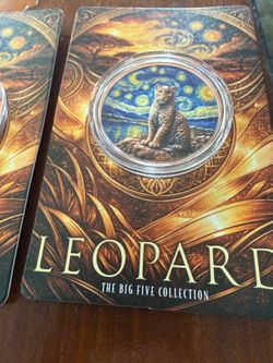 1 oz copper coin from "The Big Five Collection" - leopard