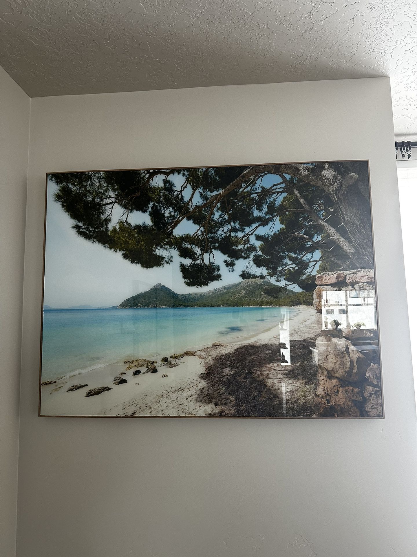 Framed Coastal Beach Landscape Wall Art
