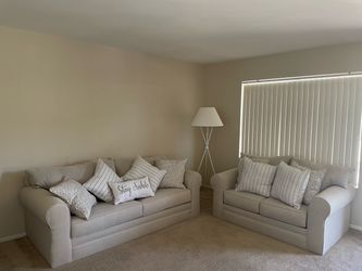 Sofa and love seat pair