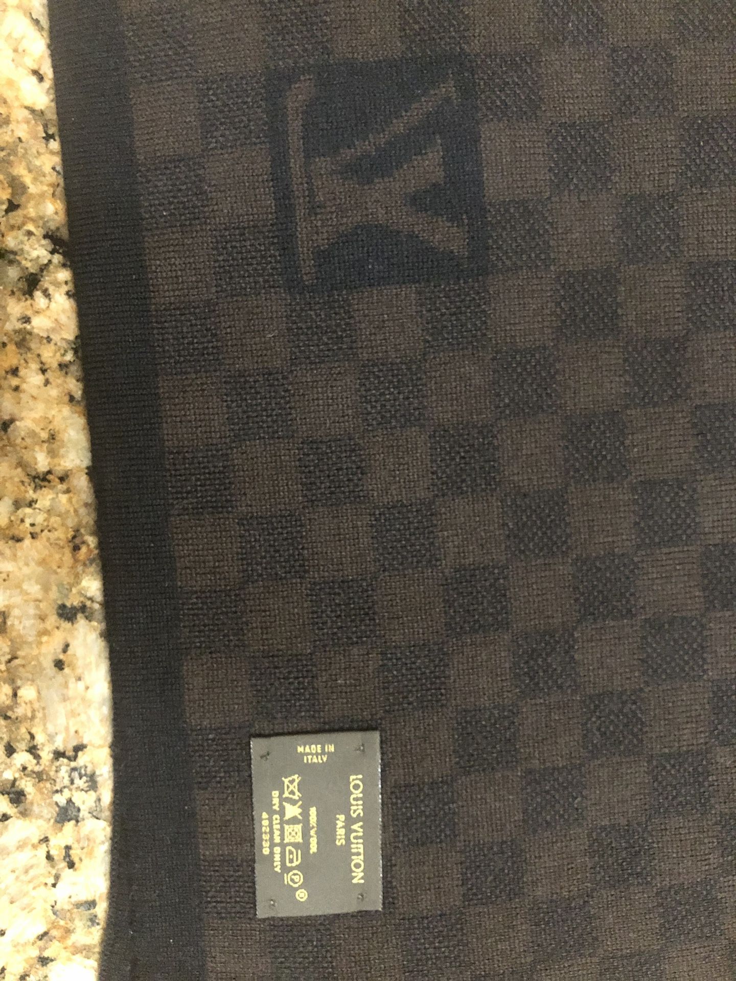 Louis Vuitton Damier Stole Scarf Wool Petit Brown