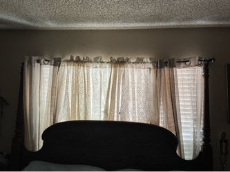 Beige Curtains 4 Panels