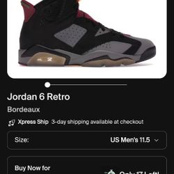Jordan 6 Retro Bordeaux