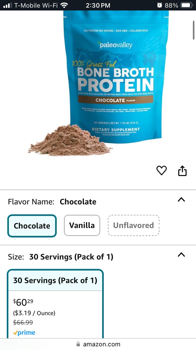Bone Broth Protein 1.25 And 1.26 Lbs Bags