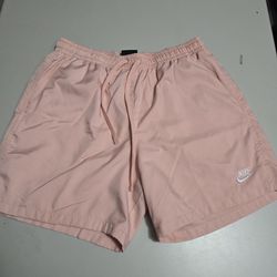 Nike Woven Shorts Large Pink Salmon 