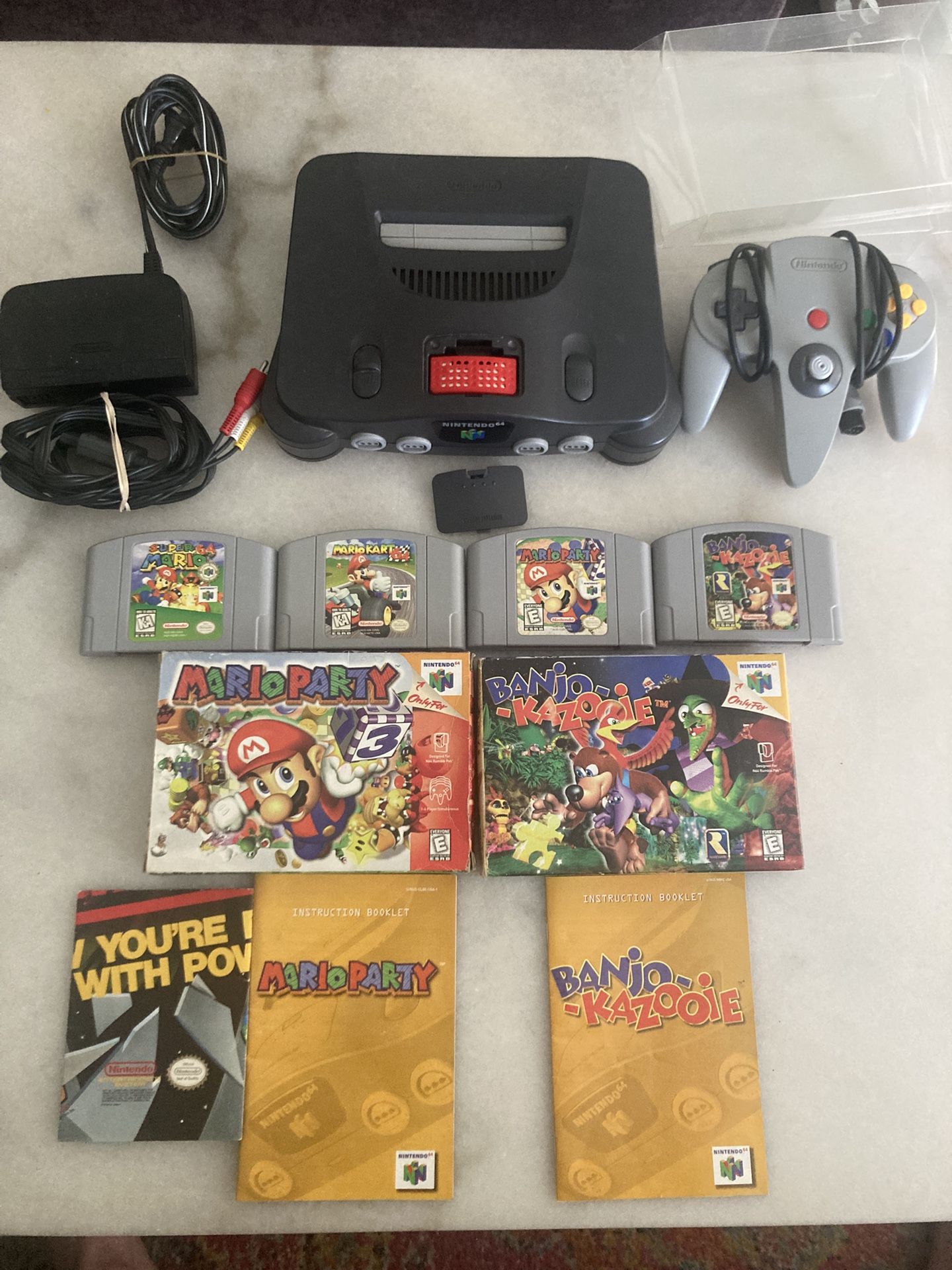 Nintendo 64 With Super Mario 64, Mario Kart 64 Mario Party And More!