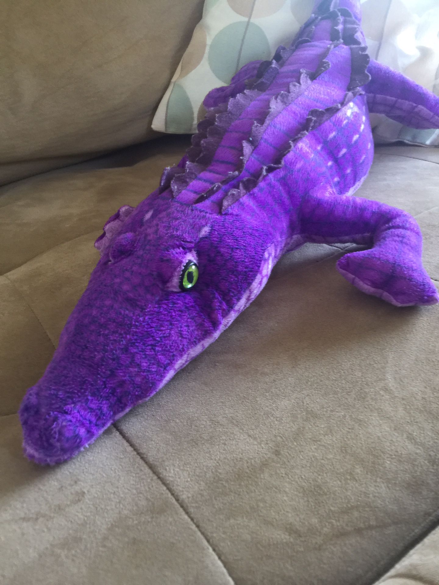 Purple alligator crocodile plush stuffed animal toy