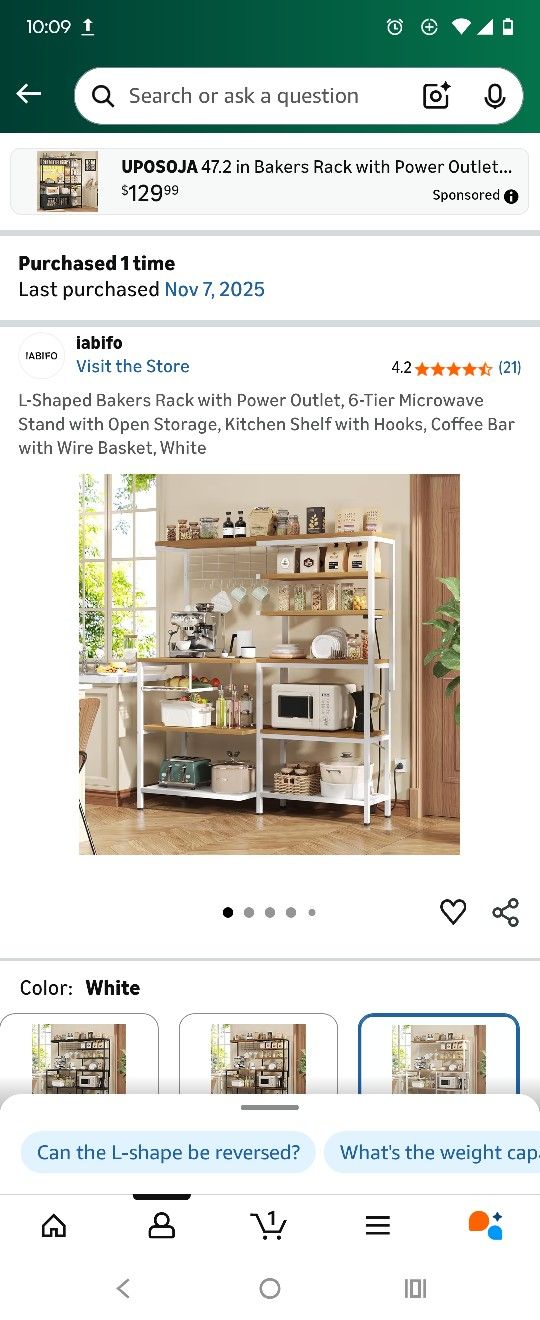 Brand New Bakers Rack..