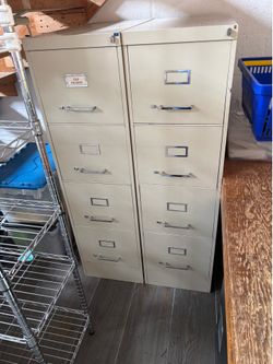 Metal filing cabinet