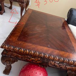 Coffee Table Antique With A Corner Table