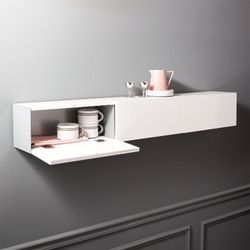 CB2 LARGE WHITE STORAGE SHELF (x2)