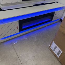 New,90”TV stand With 50”fireplace ( Already Assembled 