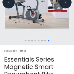 ESSENTIAL SERIES MAGNETIC SMART RECUMBENT BIKE